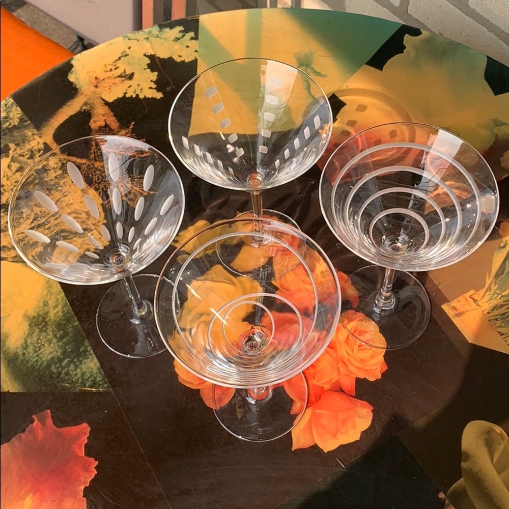 (4) MIKASA “Cheers” Martini Glasses!